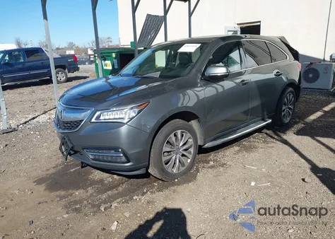 2014 Acura Mdx Technology Package z USA, uszkodzony, nr VIN 5FRYD4H43EB004962